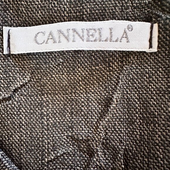 Cannella Brown Belted Flower Detail Sleeveless Ruffle Hem Dress XL - Picture 9 of 13